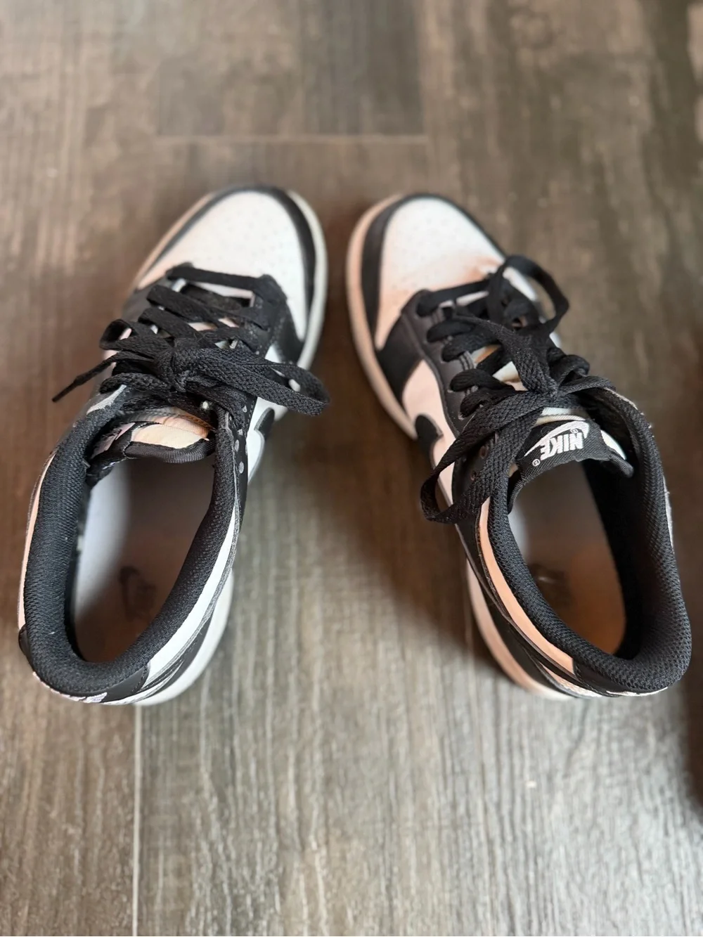 Woman’s Panda Nike Low-Top Sneakers in Black and White